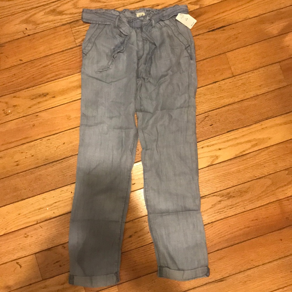 Gap kids chambray pants 12 slim NWT